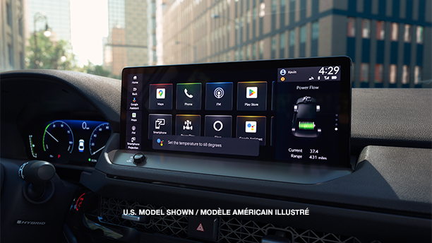 Closeup of colour touchscreen display.