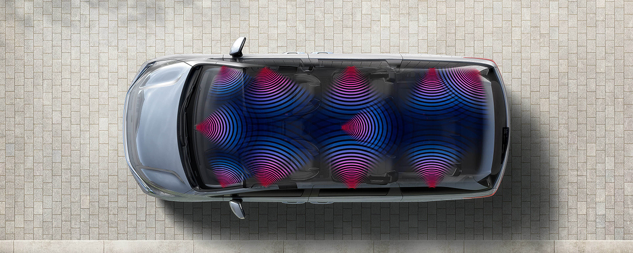 Bird’s eye view of Odyssey. Sensor waves emits within the Odyssey.